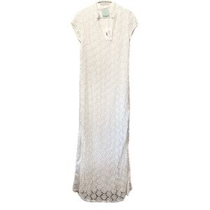 New Sail to Sable white lace eyelet maxi dress